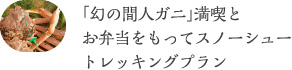 「幻の間人ガニ」満喫とお弁当をもってスノーシュートレッキングプラン